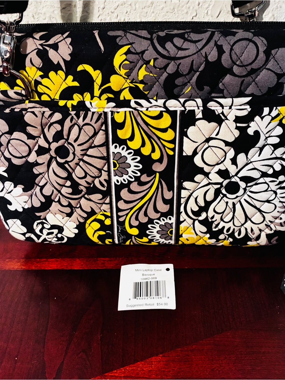 Vera Bradley Tablet Case Bright Green Logo Tag